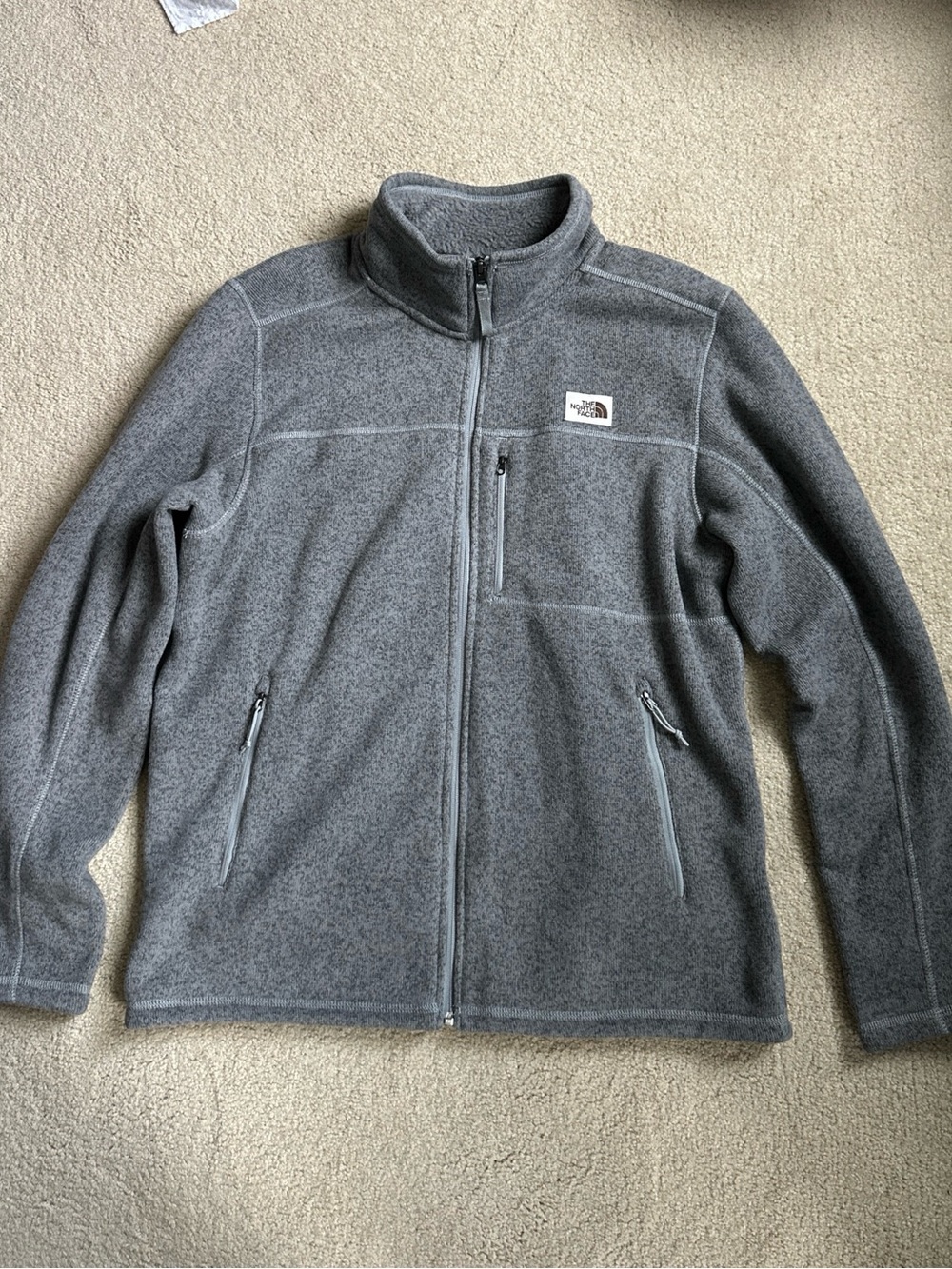 The North Face Gray Full-Zip Performance Fleece Jacket
